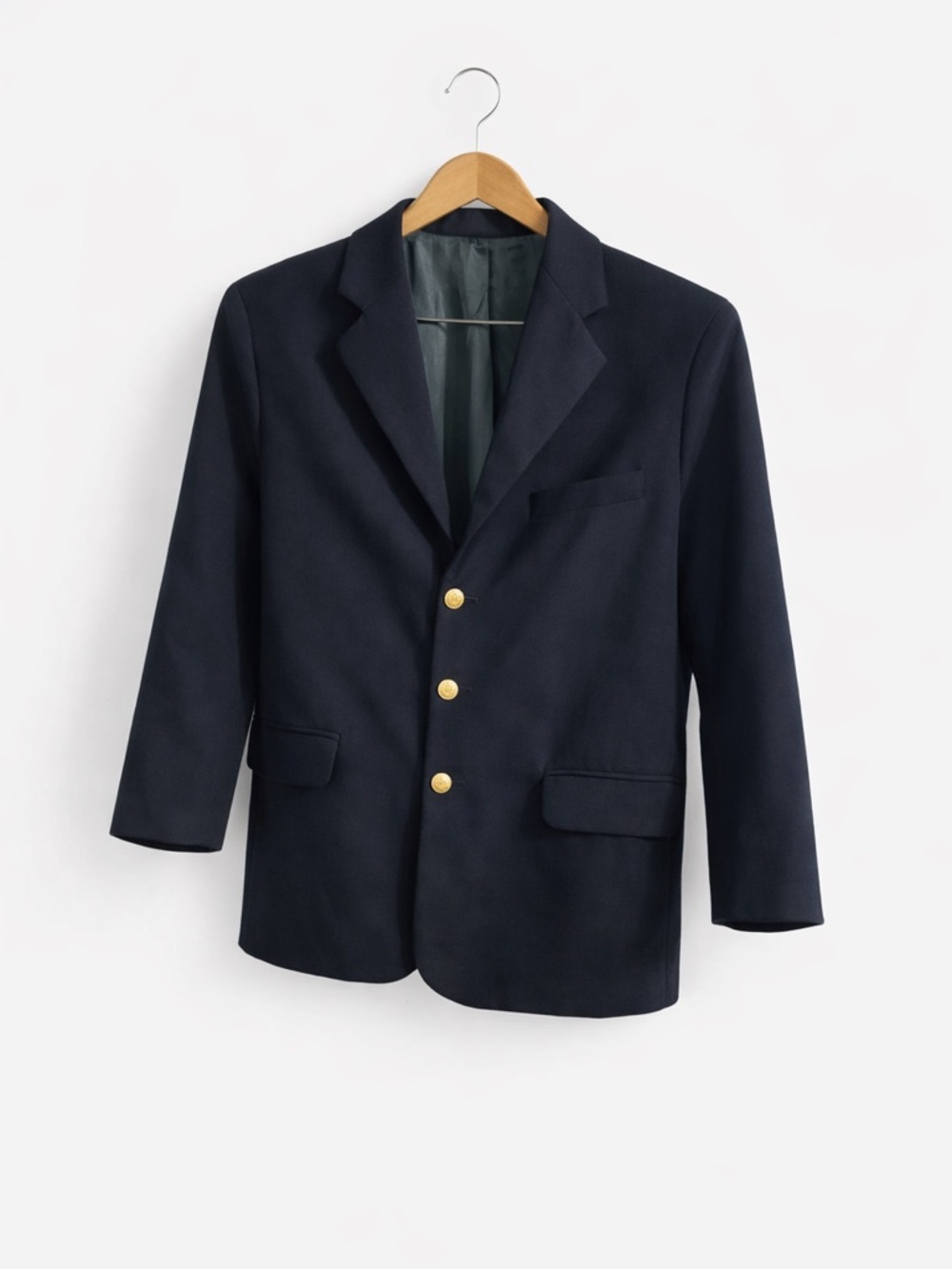Claiborne Midnight Blue Blazer with Brass Accents